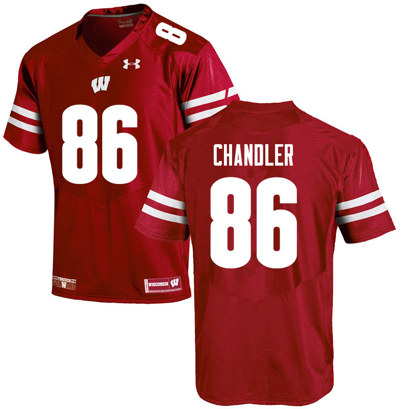 Wisconsin Badgers Men's #86 Devin Chandler NCAA Under Armour Authentic Red College Stitched Football Jersey TQ40O80PP